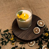 Große Zitronen Duftkerze im Glas