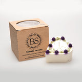 Kleine Herzduftkerze mit Brombeere